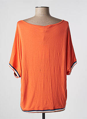 Top stretch manches courtes orange DIVAS femme