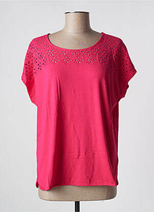 Top tissage jersey manches courtes rose GERRY WEBER femme