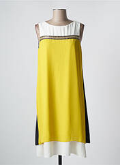 Robe mi-longue jaune PAUL BRIAL pour femme seconde vue