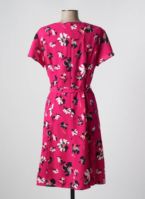Robe mi-longue imprimé fleurs manches courtes rose GERRY WEBER femme