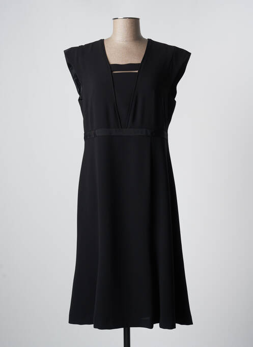 Robe mi-longue noir ANNE KELLY pour femme