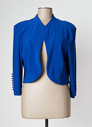 Boléro effet matière satinée bleu JOSEPH RIBKOFF femme