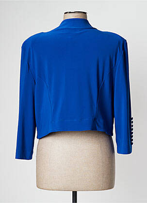 Boléro effet matière satinée bleu JOSEPH RIBKOFF femme
