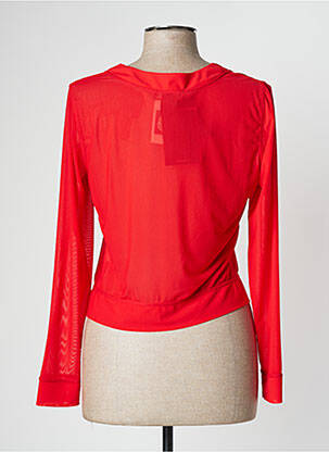 Boléro col rond rouge NATHALIE CHAIZE femme