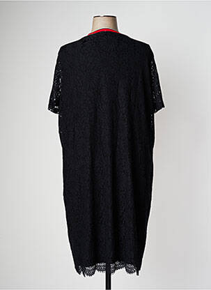 Robe mi-longue manches courtes manches courtes noir SAMOON femme