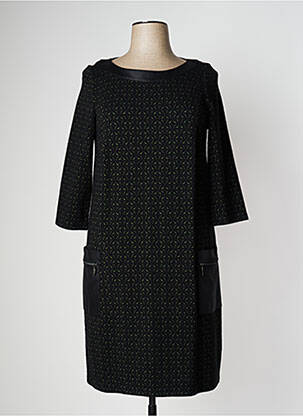 Robe mi-longue manches 3/4 manches 3/4 noir ROBE LEGERE BY VERA MONT femme