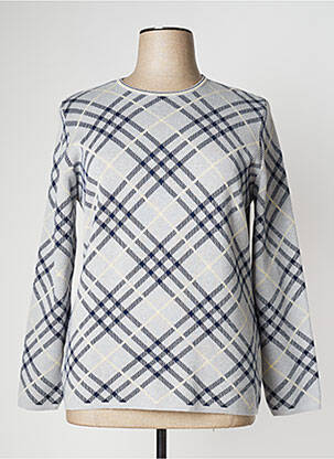 Pull tissage chiné manches longues gris I.ODENA femme