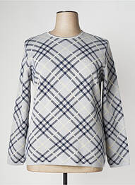 Pull tissage chiné manches longues gris I.ODENA femme