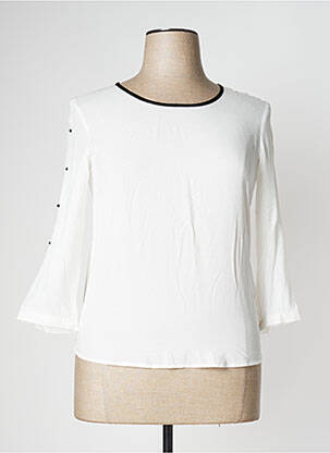 Blouse légère et transparente manches 3/4 blanc GERRY WEBER femme