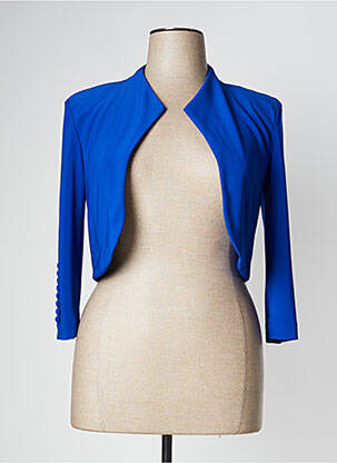 Boléro effet matière satinée bleu JOSEPH RIBKOFF femme