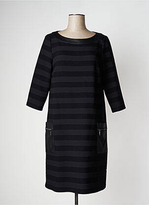 Robe mi-longue manches 3/4 manches 3/4 noir ROBE LEGERE BY VERA MONT femme