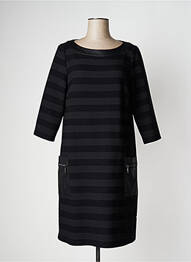 Robe mi-longue manches 3/4 manches 3/4 noir ROBE LEGERE BY VERA MONT femme