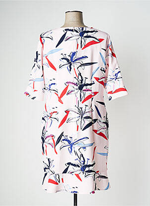 Robe mi-longue imprimé fleurs manches 3/4 rose ROBE LEGERE BY VERA MONT femme