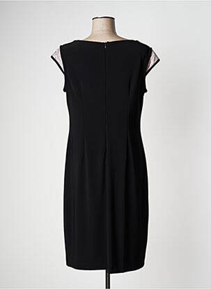 Robe mi-longue fermeture zippée au dos manches courtes noir JOSEPH RIBKOFF femme