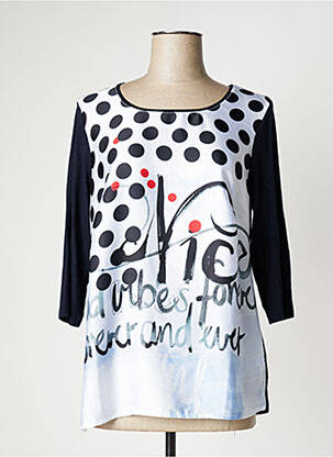 T-shirt manches 3/4 manches 3/4 noir BARBARA LEBEK femme