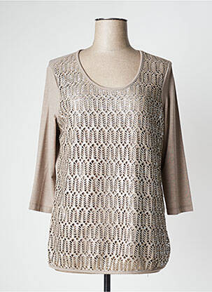 T-shirt coupe cintrée manches 3/4 beige BETTY BARCLAY femme