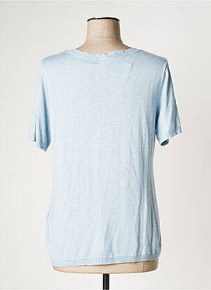 Pull tissage chiné manches courtes bleu GERRY WEBER femme