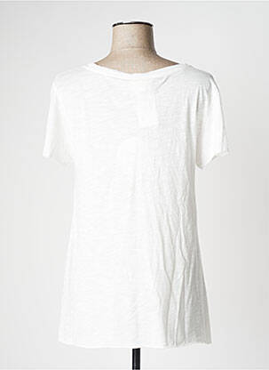 T-shirt col v manches courtes blanc ANNA femme