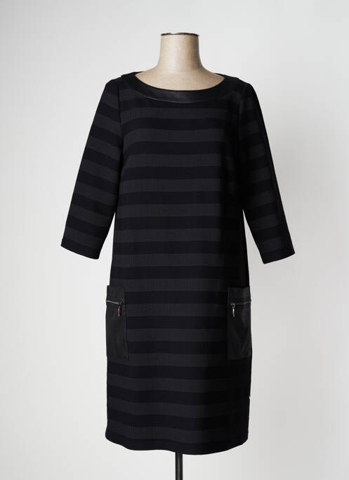 Robe mi-longue manches 3/4 manches 3/4 noir ROBE LEGERE BY VERA MONT femme