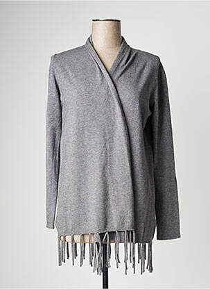 Gilet sans manche maille fine gris TRIPODE femme