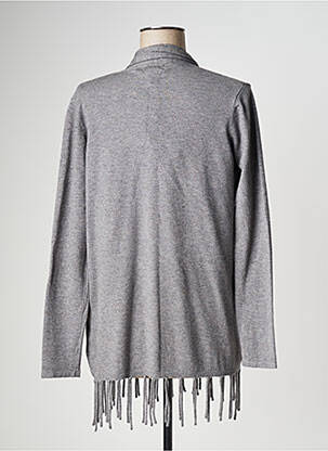 Gilet sans manche maille fine gris TRIPODE femme