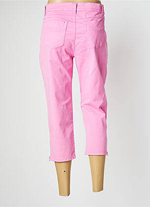 Pantacourt tissage popeline taille normale rose ANNA MONTANA femme