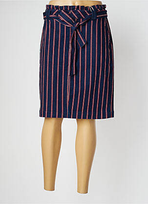 Jupe mi-longue stretch bleu COMMA, femme