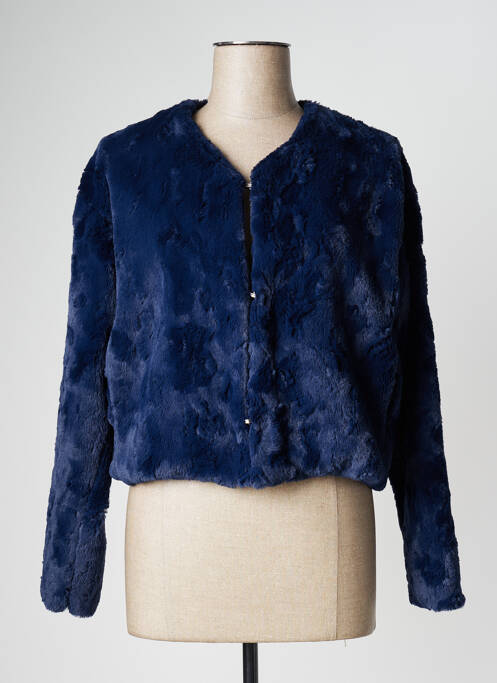 Manteau court bleu NATHALIE CHAIZE pour femme