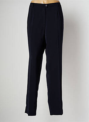 Pantalon droit tissage popeline taille normale noir ANNE KELLY femme