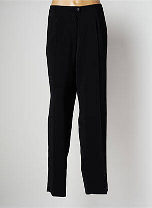 Pantalon droit tissage crêpe taille normale noir ANNE KELLY femme