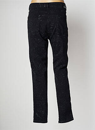 Pantalon slim tissage popeline taille normale noir EVA KAYAN femme