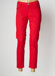 Pantalon 7/8 stretch taille normale rouge DENIM STORIES femme
