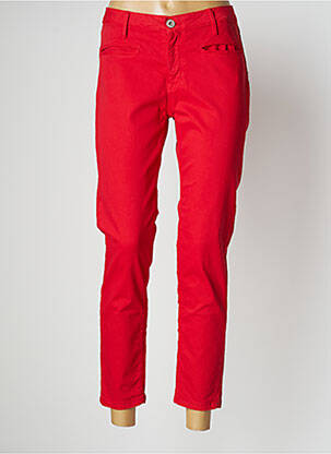 Pantalon 7/8 stretch taille normale rouge DENIM STORIES femme