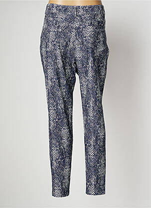 Pantalon slim tissage popeline taille normale bleu ANNE KELLY femme
