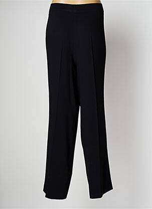 Pantalon droit tissage popeline taille normale noir LEBEK femme