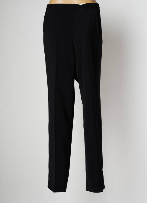 Pantalon droit fermeture zippée sous rabat boutonné taille normale noir ANNE KELLY femme