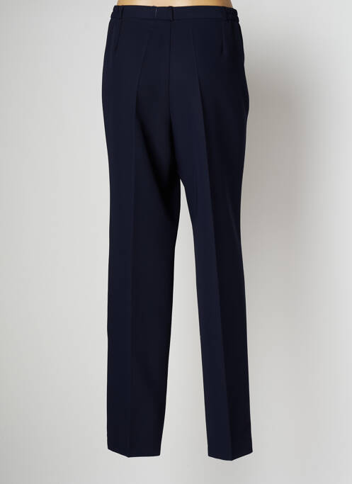 Pantalon droit fermeture zippée sous rabat boutonné taille normale bleu ANNE KELLY femme