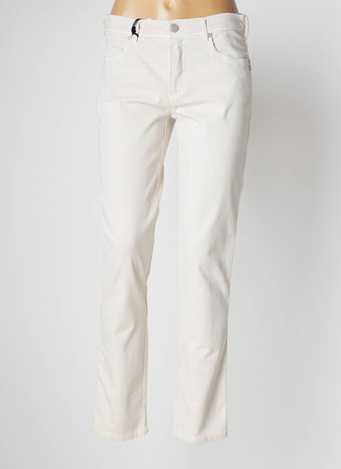 Pantalon slim stretch taille normale beige ANNA MONTANA femme