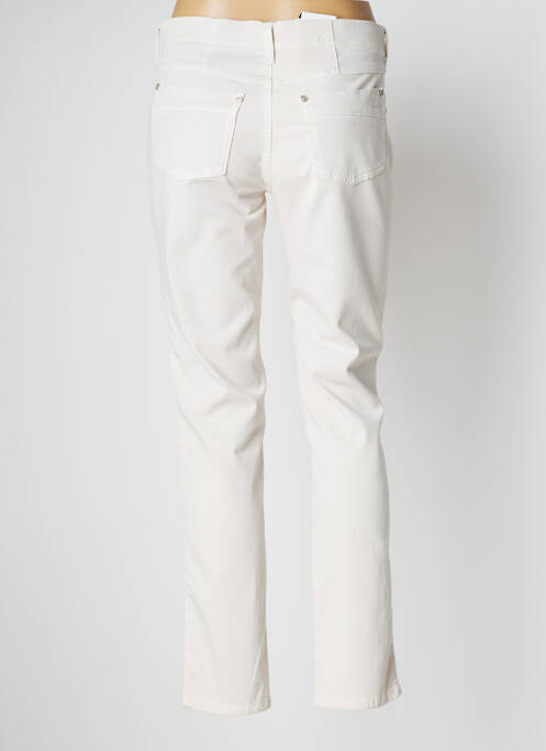 Pantalon slim stretch taille normale beige ANNA MONTANA femme