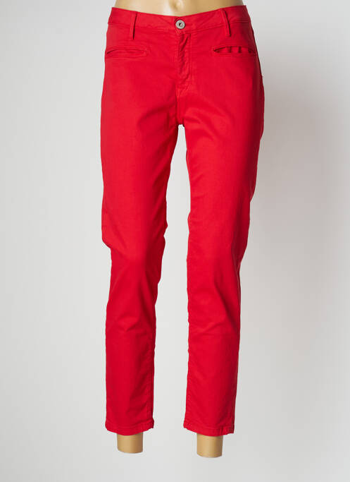 Pantalon 7/8 rouge DENIM STORIES pour femme