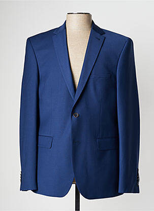 Blazer coupe cintrée bleu BRUNO SAINT HILAIRE homme