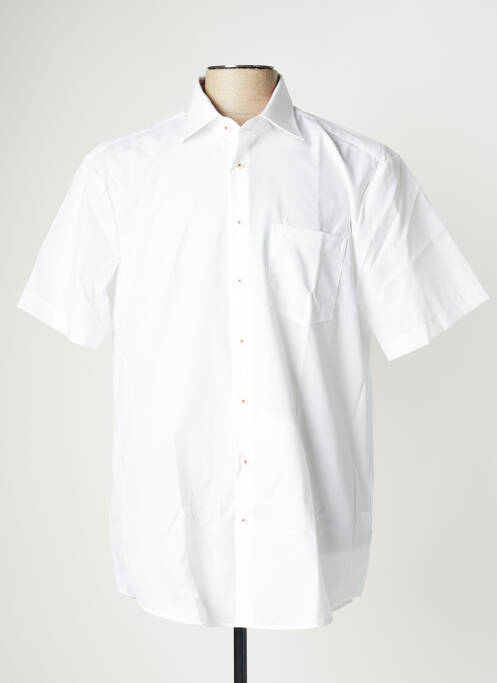 Chemise manches courtes blanc SEIDEN STICKER pour homme