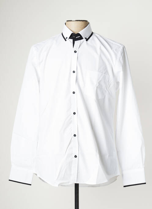 Chemise manches longues blanc CAP 10 TEN pour homme