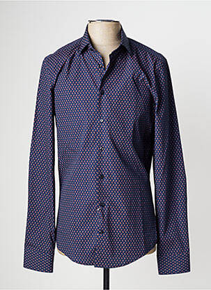 Chemise manches longues manches longues bleu SEIDEN STICKER homme