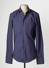 Chemise manches longues manches longues bleu SEIDEN STICKER homme