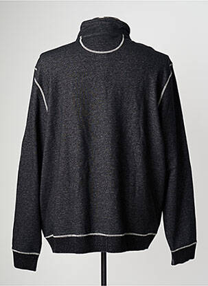 Sweat-shirt col camionneur manches longues noir MARVELIS homme