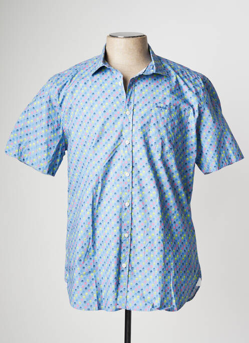 Chemise manches courtes bleu NEW ZEALAND AUCKLAND pour homme