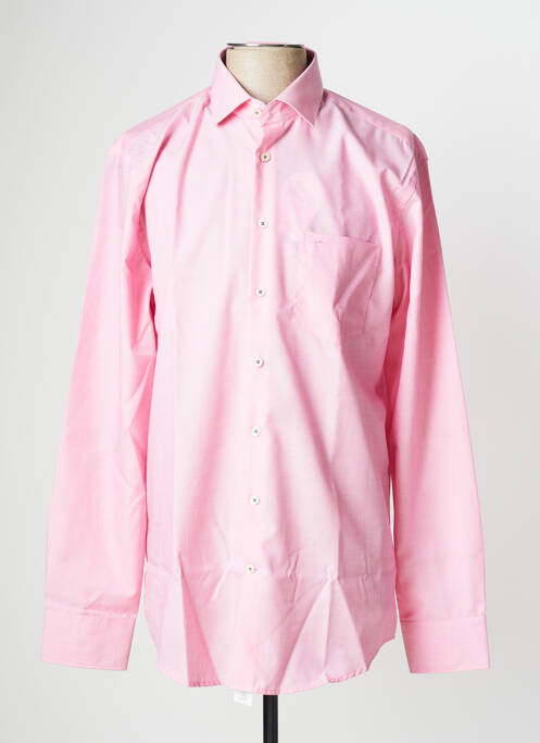 Chemise manches longues rose SEIDEN STICKER pour homme