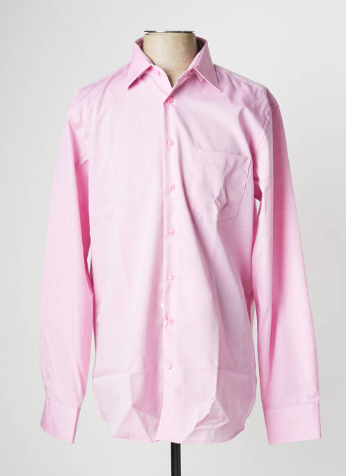 Chemise manches longues rose SEIDEN STICKER pour homme