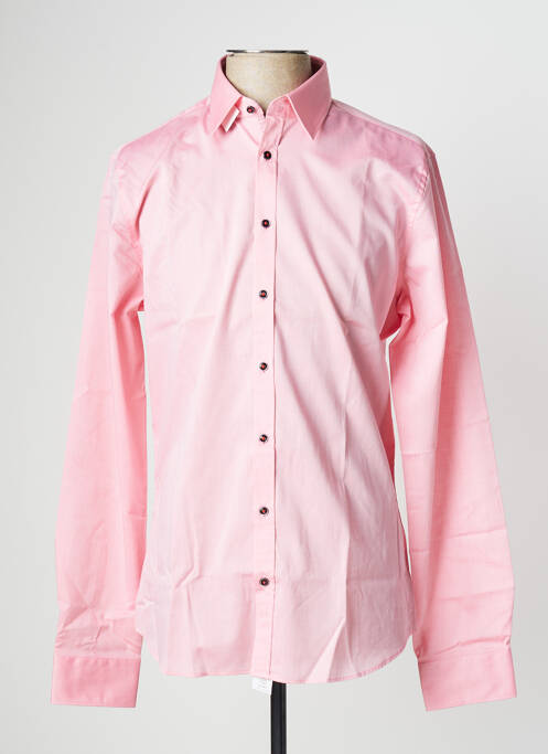 Chemise manches longues rose SEIDEN STICKER pour homme